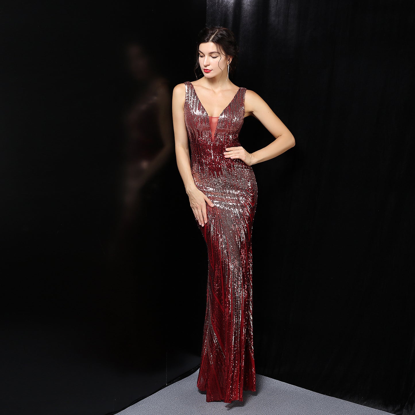 Sequined Event Gown