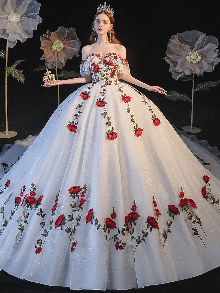 Painting the Roses Red Ball Gown