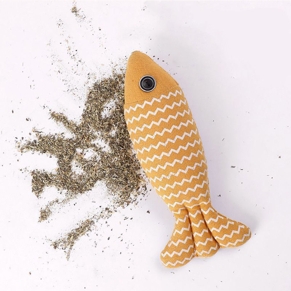 Burlap Fish Catnip Toys for Cats